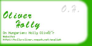 oliver holly business card